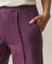 Women's Midweight Pintuck Flare Sweatpants - Italian Plum